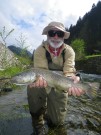 Norman and his first Marble trout in 2013, April