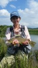 Kristene and Brown trout, June