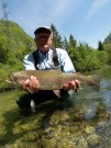 Bill and trophy Rainbow trout May
