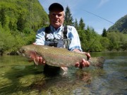 Bill and trophy May Rainbow trout