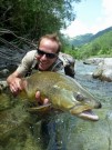 Lustrik and trophy Marble trout May Slovenia