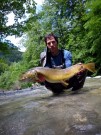 John and monster Marble trout Slovenia June