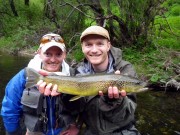 Haakon and marble trout, April