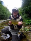 Mark and great marble trout on dry fly, June