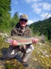 Roger and monster river rainbow trout, May 2013