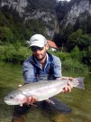 Brandon and Rainbow trout, August