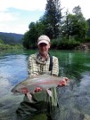 Brian and rainbow trout, Slovenia