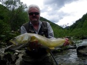 Gary and trophy Marble trout, May 2014 Slovenia