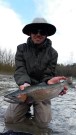 Alex and Rainbow on dry fly, April 2015