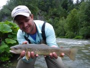 Devan and Marble trout, August