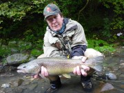 Drew and great Marble trout, 2015 October