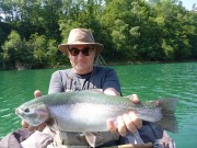 Ed and Rainbow trout, July