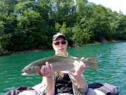 Ken and rainbow trout, June