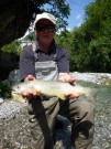Peter and Marble trout, August