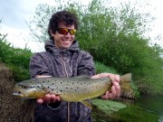 Rico and great brown trout, April