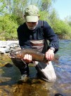 Anthony and April rainbow, S river.