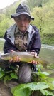Matjaz and dry fly marble trout, April