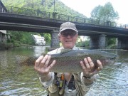 Stephen and Rainbow trout, May