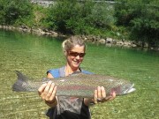 Trophy rainbow trout, July