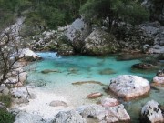 Crystal clear river of Slovenia