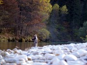Fishing, stones, river