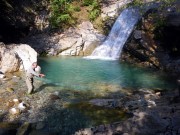 Fishing under waterfall Bistrica