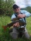 Micheal and trophy Chalk stream Graylinhg June