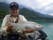 Tom and lake Brown trout July