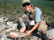 Michelle and rainbow trout