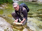 Small stream Marble trout Slovenia