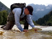 Jeremy and his first Marble trout