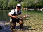 John and trophy rainbow trout