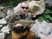 Simon and great Rainbow trout