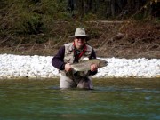 Rob and trophy rainbow trout, Sava