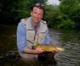 Simon and brown trout, K river