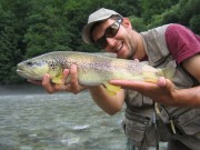 Luka and marble trout, Slovenia I