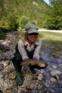 Marble trout from freestone river
