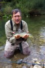 His first little Marble trout